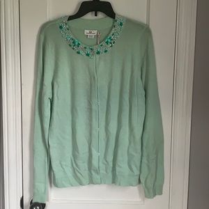 Vineyard Vines Jeweled Neck Cardigan